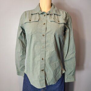 Carhartt Bozeman Outdoor Rugged Flex Button Down Long Sleeve Shirt Small Womens